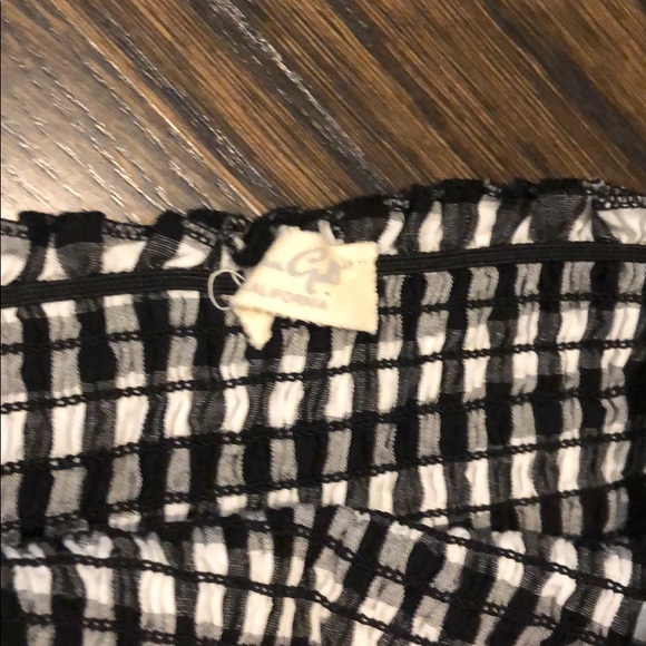 Brandy Melville Gingham Tube Top - Picture 2 of 3